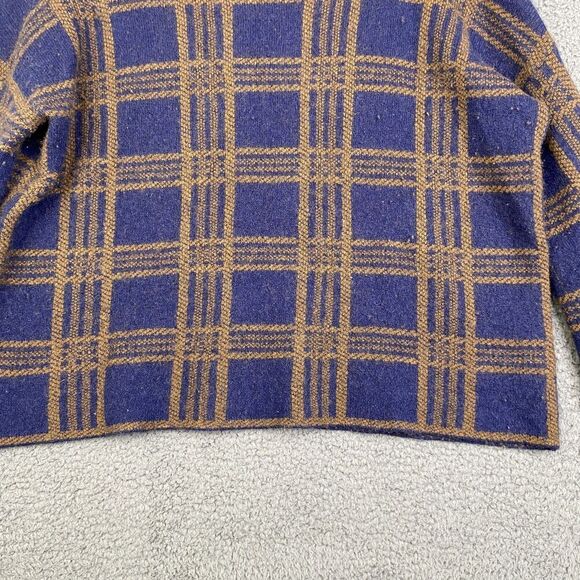 Vince Sweater Womens Small Plaid Wool Cashmere Blend Pullover Turtleneck - Picture 3 of 14